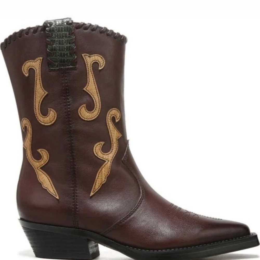 Franco Sarto Lance 2 Western Boots, Side Zip, Women, Size 7 M. New with box. - Picture 5 of 7